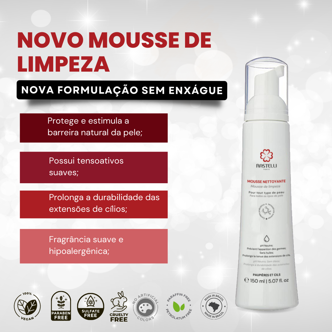 Mousse higienizante para pestanas