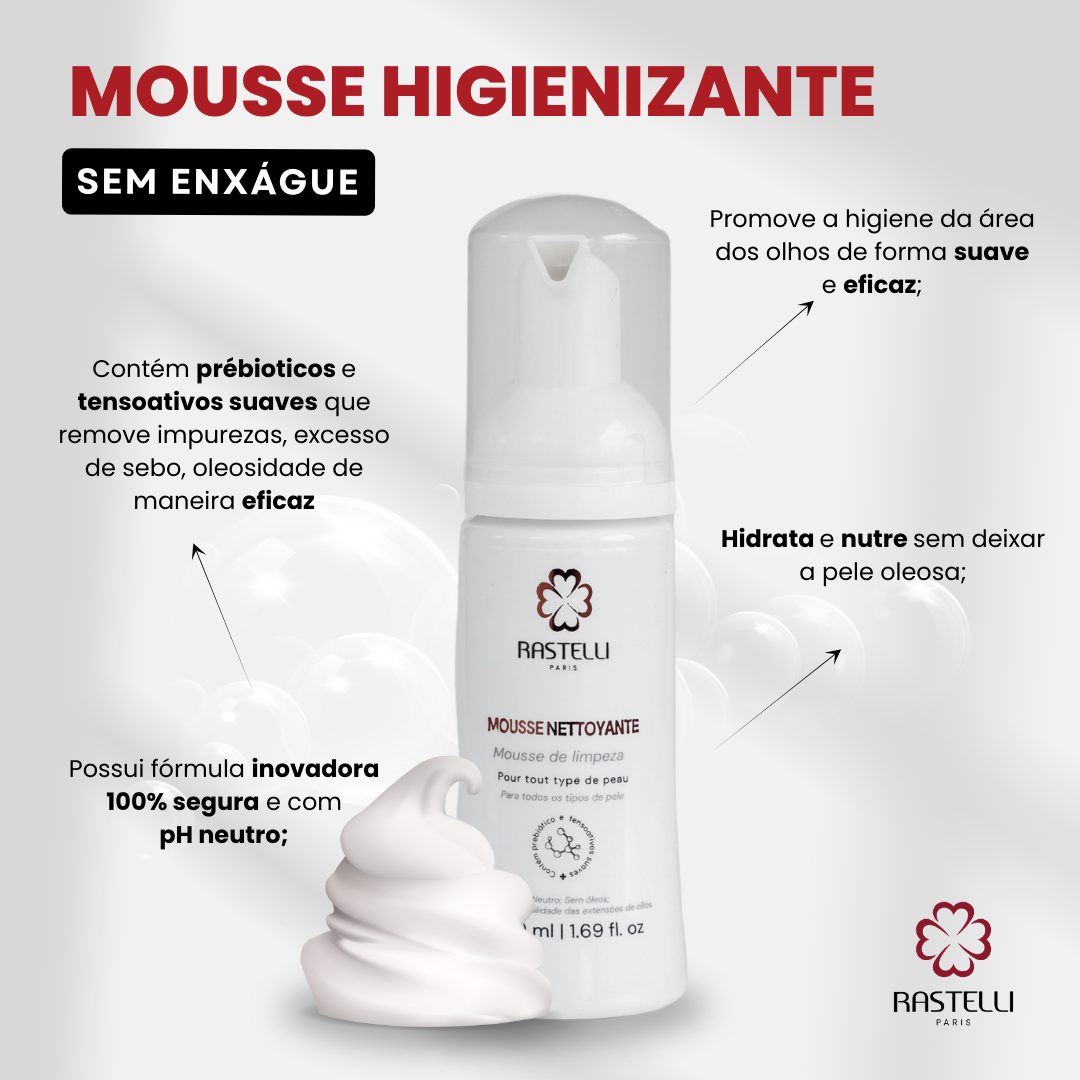 Mousse higienizante para pestanas