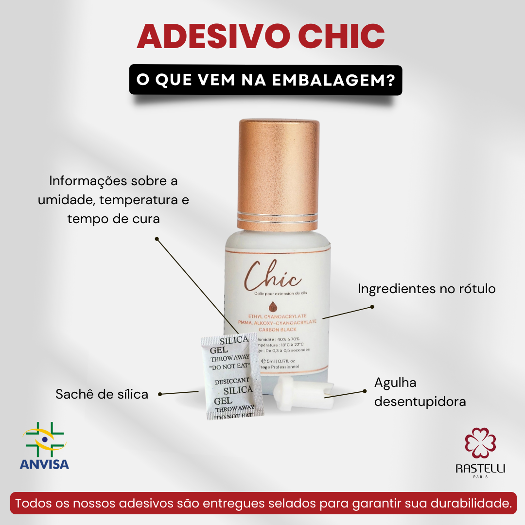 Cola chic - 0,3 à 0,5 segundos