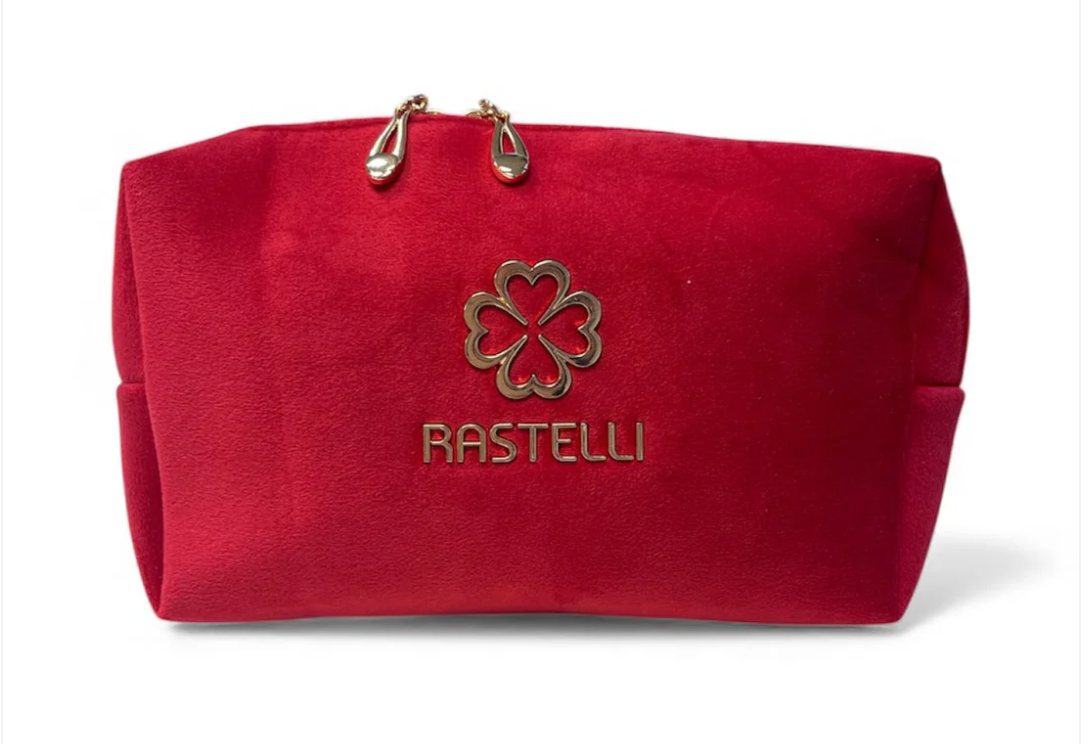 Bolsa de maquiagem em veludo