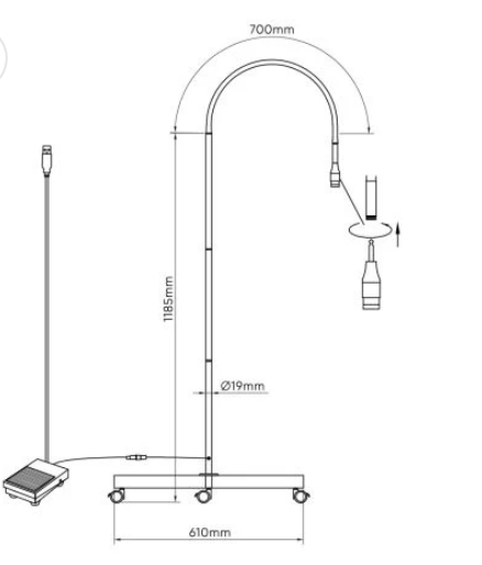 Lâmpada LED UV de pedal para extensões de cílios